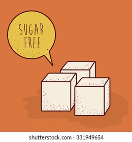 sugar free product design, vector illustration eps10 graphic 