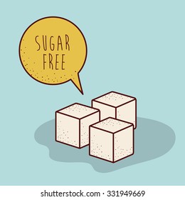 sugar free product design, vector illustration eps10 graphic 