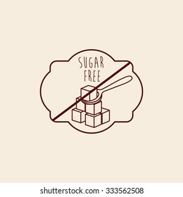 sugar free product design, vector illustration eps10 graphic 