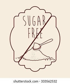 sugar free product design, vector illustration eps10 graphic 