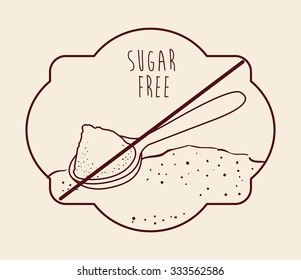 sugar free product design, vector illustration eps10 graphic 