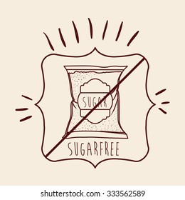 sugar free product design, vector illustration eps10 graphic 