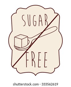 sugar free product design, vector illustration eps10 graphic 