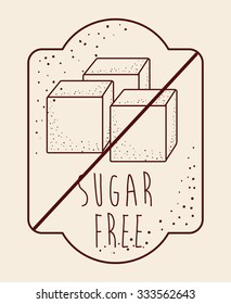 sugar free product design, vector illustration eps10 graphic 
