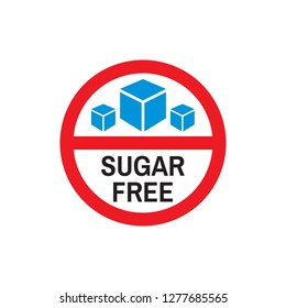 Sugar Free Product - Icon On White Background Vector Illustration For Website, Mobile Application, Presentation, Infographic. For Diabetic Concept Sign Design. 