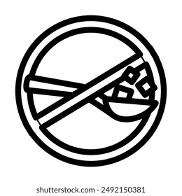 sugar free product label warning line icon vector. sugar free product label warning sign. isolated contour symbol black illustration