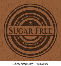 Sugar Free retro style wooden emblem