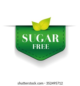 Sugar free ribbon vector green