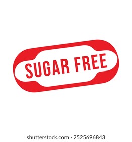 sugar free Rubber stamp design. VECTOR ILLUSTRATION.