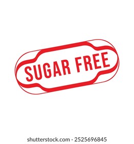 sugar free Rubber stamp design. VECTOR ILLUSTRATION.