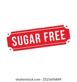 sugar free Rubber stamp design. VECTOR ILLUSTRATION.