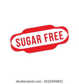 sugar free Rubber stamp design. VECTOR ILLUSTRATION.