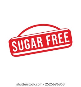 sugar free Rubber stamp design. VECTOR ILLUSTRATION.