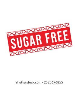 sugar free Rubber stamp design. VECTOR ILLUSTRATION.