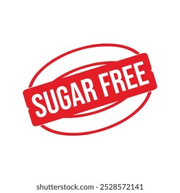 sugar free Rubber stamp design. VECTOR ILLUSTRATION.