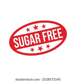 sugar free Rubber stamp design. VECTOR ILLUSTRATION.