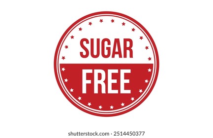 Sugar Free Rubber Stamp Seal Vector