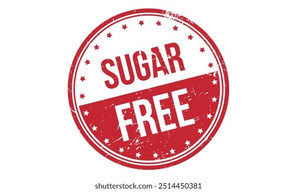 Sugar Free Rubber Stamp Seal Vector