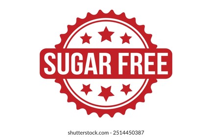 Sugar Free Rubber Stamp Seal Vector