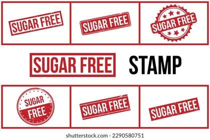 Sugar Free Rubber Stamp Set Vector