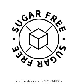 Sugar free simple icon, modern design element isolated on white