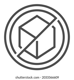 Sugar free, square line vector icon.