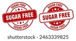 sugar free stamp. sugar free sign. round grunge label