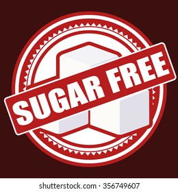 Sugar free sticker. Vector illustration.