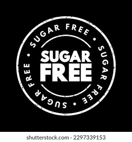 Sugar Free text stamp, concept background