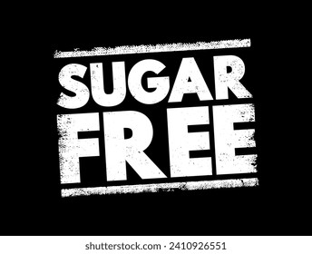 Sugar Free text stamp, concept background