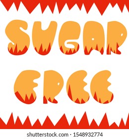 Sugar free text vector illustration.