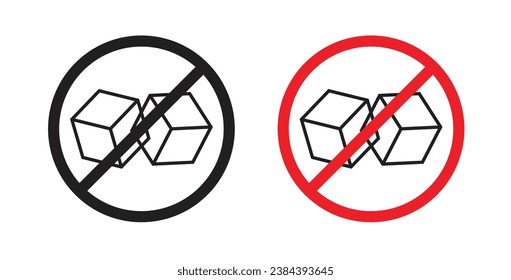 Sugar free thin line vector icon.eps illustration