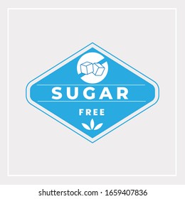 Sugar free vector badge template. Suitable for food product.