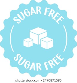 Sugar free, Vector sugar cubes in circle, illustration