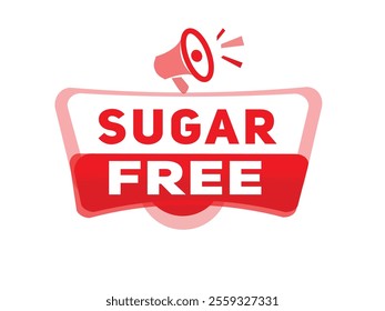 Sugar free vector element for modern banner or website advertising template. Poster or icon design, business concept.