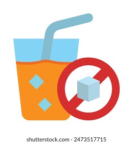 Sugar Free Vector Flat Icon Design