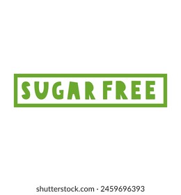 Sugar free. Vector graphic design. Badge. Illustration on white background.