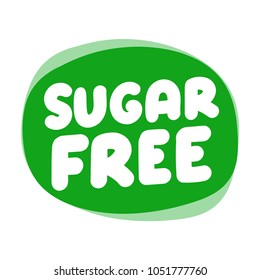 Sugar free. Vector icon, badge illustration on white background.