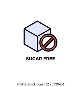 sugar free vector icon. Colorful flat design vector illustration. Vector graphics