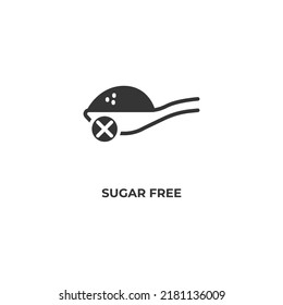 sugar free vector icon. filled flat sign for mobile concept and web design. Symbol, logo illustration. Vector graphics