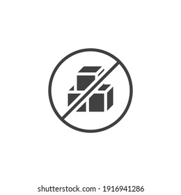 Sugar free vector icon. Stop sweets filled flat sign for mobile concept and web design. No sugar glyph icon. Symbol, logo illustration. Vector graphics
