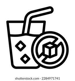 Sugar Free Vector Line Icon Design
