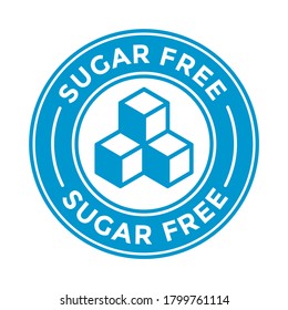 Sugar free vector logo or badge template. Suitable for food product.