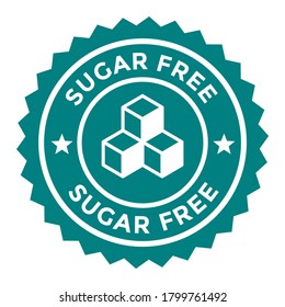 Sugar free vector logo or badge template. Suitable for food product.