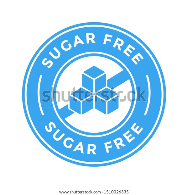 砂糖のないベクター画像ロゴまたはバッジテンプレート 食品に適している のベクター画像素材 ロイヤリティフリー