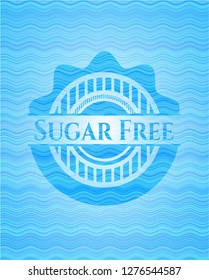 Sugar Free water concept emblem background.