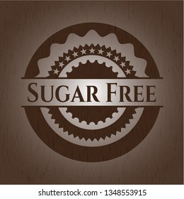 Sugar Free wooden emblem. Vintage.