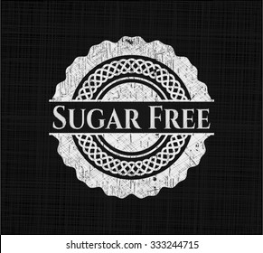 Sugar Free written with chalkboard texture