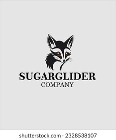 sugar glider animal vector design, vector illustration. Emblem design on white background