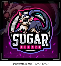 Sugar glider mascot. esport logo design